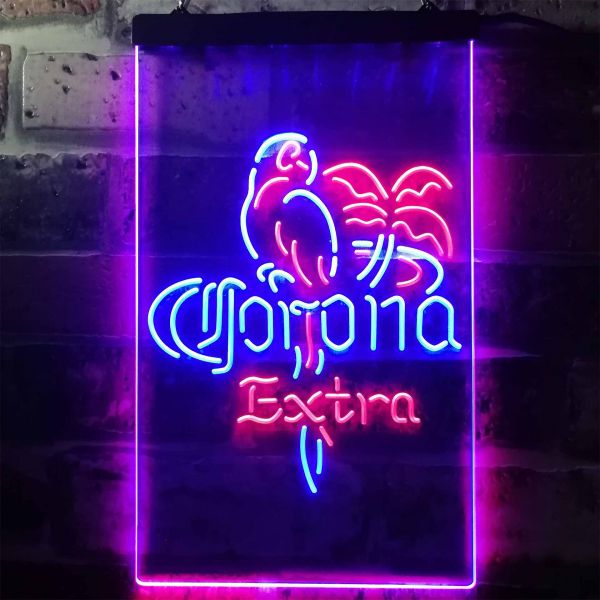 Corona Extra - Parrot Bird Dual LED Neon Light Sign